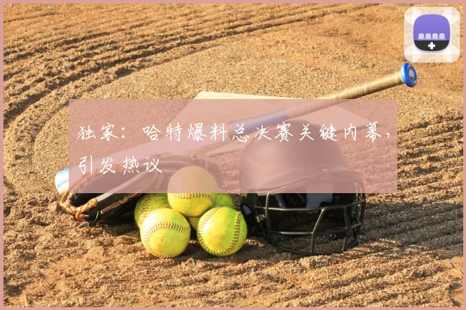 独家：哈特爆料总决赛关键内幕，引发热议
